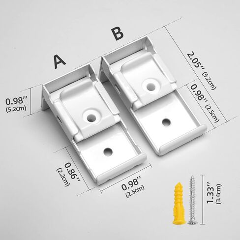 Ceiling Curtain Track Accessories (Ceiling Brackets 4PCS) Black in Saudi Arabia
