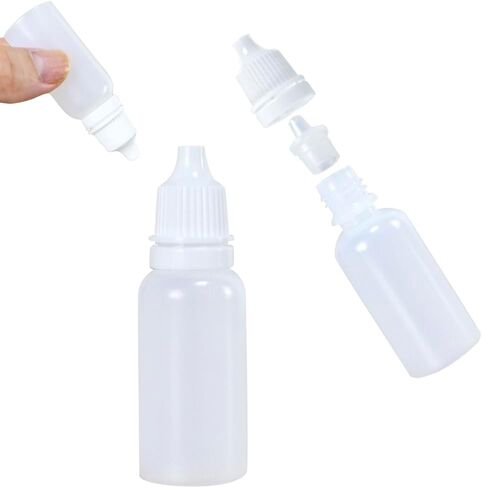 Squeezable Dropper Bottles 20pcs 5ml Empty Plastic Squeezable Eye Liquid Dropper with Screw Cap in Saudi Arabia
