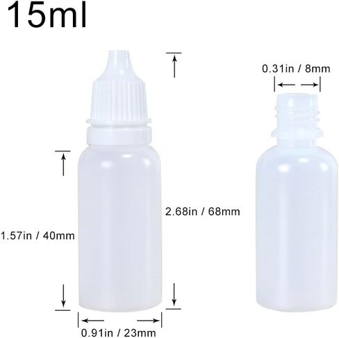 Squeezable Dropper Bottles 20pcs 5ml Empty Plastic Squeezable Eye Liquid Dropper with Screw Cap in Saudi Arabia
