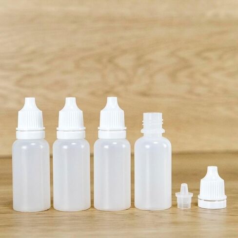 Squeezable Dropper Bottles 20pcs 5ml Empty Plastic Squeezable Eye Liquid Dropper with Screw Cap in Saudi Arabia