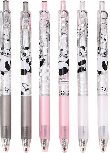 6 Pcs Gel Ink Pens Cute Cartoon Bear Pens 0.5mm Black Ink Retractable Pens Office School Pen Women Girl Boy Pen Kawaii (Bear) in Kuwait