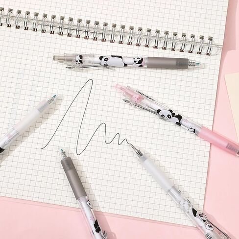 6 Pcs Gel Ink Pens Cute Cartoon Bear Pens 0.5mm Black Ink Retractable Pens Office School Pen Women Girl Boy Pen Kawaii (Bear) in Kuwait