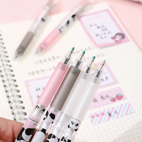 6 Pcs Gel Ink Pens Cute Cartoon Bear Pens 0.5mm Black Ink Retractable Pens Office School Pen Women Girl Boy Pen Kawaii (Bear) in Kuwait