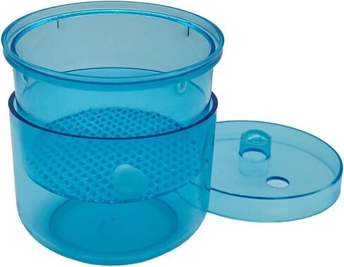 Dental Burs Soak Box with Strainer, Bur Disinfection Box Dnetal Burs Holder Cleaner for Burs Cleaning, Soaking (Blue) in Saudi Arabia