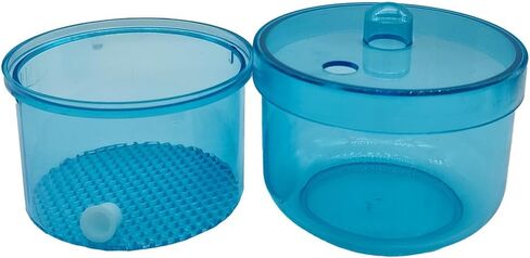 Dental Burs Soak Box with Strainer, Bur Disinfection Box Dnetal Burs Holder Cleaner for Burs Cleaning, Soaking (Blue) in Saudi Arabia