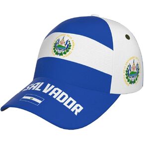 El Salvador Flag Salvadoran Cool Baseball Cap 3D Full Print Adult Unisex Adjustable Hat Soccer Patriotic Caps