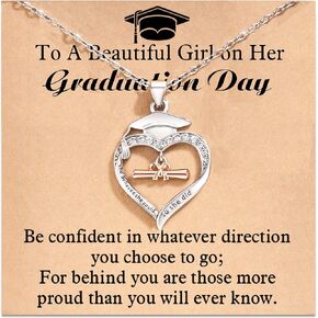 Shonyin Graduation Gifts for Her 2024, Graduation Necklace for 5th Fifth 8th 6th College Law Middle High School Master Degree Nurse Phd Graduation Jewelry Gifts for Girls Daughter Best Friend