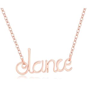 MANZHEN Charm Script Dance Pendant Necklace Girls Gifts