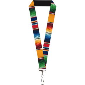 Buckle-Down Lanyard-1.0"-Zarape2 Vertical Multi Color Stripe