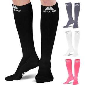 Mojo Premium Compression Socks - Boost Performance & Recovery with 20-30 mmHg Coolmax Support - Medical Quality Socks for Men & Women - Improve Circulation & Reduce Swelling - 1 Pair