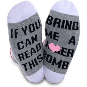 Drinking Gift Novelty Alcohol Socks for Men or Women Quarantine Gift Funny Alcohol Drinker Gift