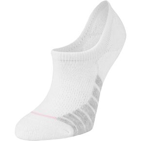 Sof Sole Women’s Cushioned Performance Ultra No-Show Invisible Liner Sock with Non-Slip Heel Grip, Multi-Pack (6-pair), White, Black, Grey, Pink, One size