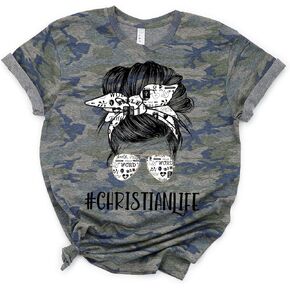 Love in Faith | Christian Life Short Sleeve | Graphic Print Christian Shirts | Faith-Based Apparel | Easter Gifts
