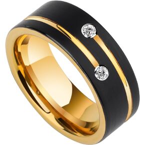 Rings for Men Women Tungsten 6mm 8mm Fashion moissanite Rings Men's Wedding Band Engagement Ring