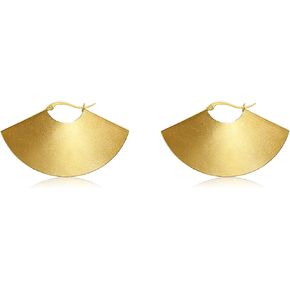 Lightweight Boho Bohemian Fan Earrings for Women Geometric Dangle Drop Half Round African Tribal Ethnic Jewelry