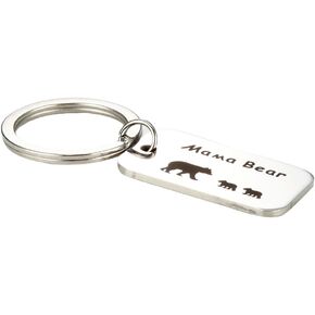 الفولاذ المقاوم للصدأ أمي المفاتيح الحلو ماما والطفل الدب سلسلة المفاتيح قلادة للأمهات in Kuwait