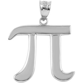 925 Sterling Silver Mathematical Pi Symbol Pendant