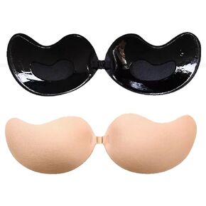 Sticky Bra Strapless Adhesive Bra Push Up 2PCS Reusable Strong Stickness Backless Bra Lift for Women
