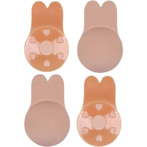 Adhesive Bra Push Up Invisible Strapless Backless Sticky Bra Lift Nipple Cover for Women 2 Pairs