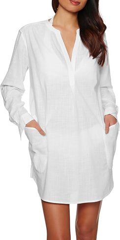 Seafolly Women's Basics Boyfriend Beach Shirt Cover Up in Saudi Arabia