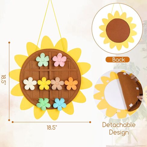 OAOLEER Claw Clip Organizer, Sunflower Hair Clip Organizer Display Storage for Girls Women, Felt Hanging Claw Clip Holder Hair Bows Organizer for Door, Wall, Room Decor in Kuwait