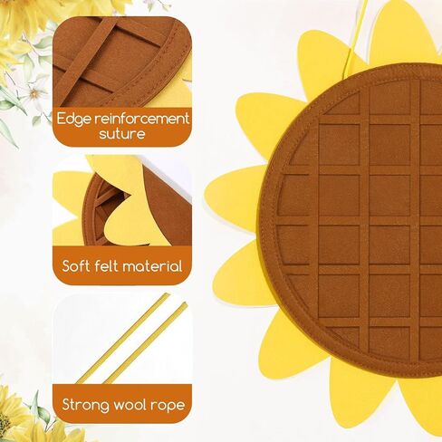 OAOLEER Claw Clip Organizer, Sunflower Hair Clip Organizer Display Storage for Girls Women, Felt Hanging Claw Clip Holder Hair Bows Organizer for Door, Wall, Room Decor in Kuwait