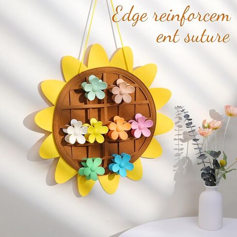 OAOLEER Claw Clip Organizer, Sunflower Hair Clip Organizer Display Storage for Girls Women, Felt Hanging Claw Clip Holder Hair Bows Organizer for Door, Wall, Room Decor in Kuwait