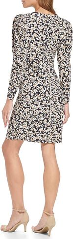 Tommy Hilfiger Women's Petite Sheath Knee-Length Long Sleeve Surplus Neck Jersey in Saudi Arabia