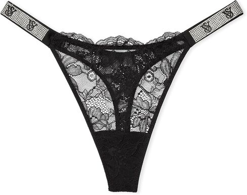 ملابس داخلية نسائية من الدانتيل من Victoria's Secret، سراويل داخلية نسائية، مجموعة مثيرة جدًا، دانتيل أسود (L) in Saudi Arabia