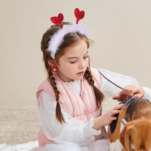 عصابات رأس على شكل قلب من فيش داون، عصابة رأس على شكل قلب لامعة للنساء، عصابة رأس على شكل ملاك كيوبيد، أغطية رأس للحفلات التنكرية للفتيات لحفلات الزفاف وأعياد الميلاد كهدية للصور in Kuwait