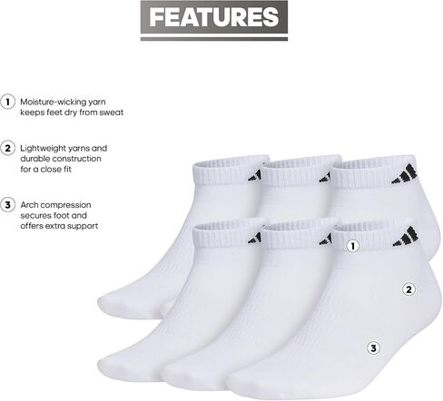 Superlite 3.0 Low Cut Socks lightweight breathable with targeted padding and arch compression (6-Pair) in Saudi Arabia