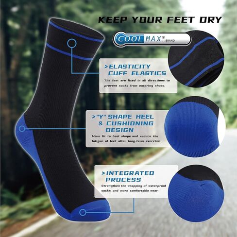 جوارب LEAKDRY مقاومة للماء بنسبة 100%، [معتمدة من SGS] جوارب مسامية للجنسين، جوارب رياضية مبتكرة للتزلج والرحلات in Kuwait