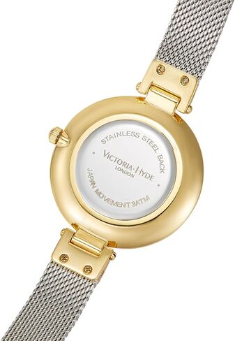 فيكتوريا هايد نساء ساعات المعصم أم اللؤلؤ الهاتفي الحد الأدنى شبكة حزام ساعة مقاوم للماء السيدات ساعة اليد مع مجموعة أساور in Kuwait