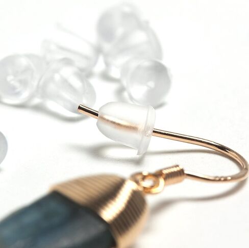 أقراط متدلية من الأحجار الكريمة الطبيعية الأصلية مع سلك مطلي بالذهب الأصفر عيار 14 قيراط ومجوهرات بخطاف من الفضة الإسترليني عيار 925 للنساء in Kuwait