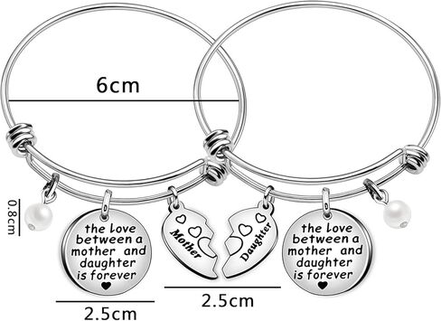 الحب بين الأم والابنة هو إلى الأبد سحر القلب سوار سوار سحر أمي ابنة مجوهرات الهدايا in Kuwait