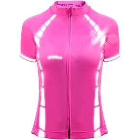 High Visibility Cycling Jersey - Reflective Hi-Viz Cycling Shirt Men and Women