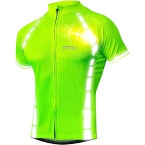 High Visibility Cycling Jersey - Reflective Hi-Viz Cycling Shirt Men and Women