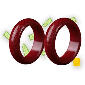 2PCS Cinnabar Stone Ring, Cinnabar Feng Shui Ring, FengShui Cinnabar Ring, Feng Shui Lucky Rings, Cinnabar Ring for Woman Men