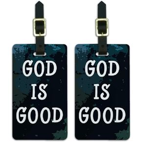 God is Good Christian Inspirational Luggage ID Tags Cards Set of 2