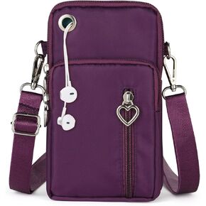 Small Crossbody Wallet Phone Bag, Nylon Cell Phone Purse, Travel Crossbody Bag Cell Phone Shoulder Bag Arm Bag Wallet Purse