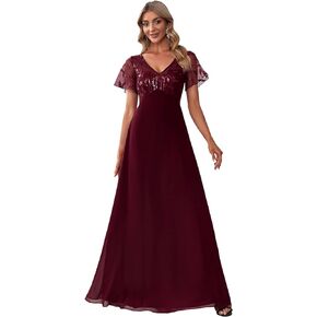 Ever-Pretty Women's A-Line Sweetheart Illusion Embroidered Maxi Party Evening Dress 7706