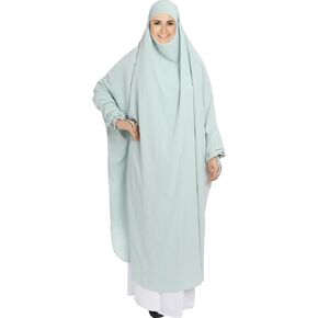 Jazvano Jilbab Muslim Prayer Clothes Islamic Abayas for Women Muslim Eid Ramadan Modest Dress Dubai Kaftan Abaya Robe 1pc