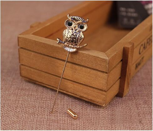 صني هوم دبوس بروش على شكل بومة ذهبية على شكل زهرة للبدلة للرجال in Kuwait