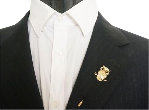 صني هوم دبوس بروش على شكل بومة ذهبية على شكل زهرة للبدلة للرجال in Kuwait