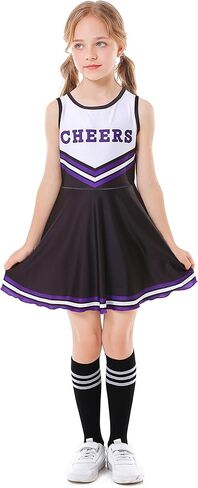 زي مشجع للفتيات من Kosgraiy، زي مشجع، زي تشجيع للأطفال مع بوم بوم، جورب، فيونكة شعر، دبوس شعر، حزام آداب in Kuwait