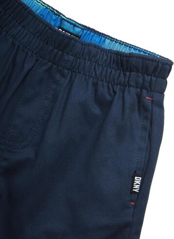 طقم سراويل للأولاد من DKNY - 3 قطع بأكمام قصيرة وأزرار سفلية وتي شيرت وشورت - مجموعة ملابس صيفية للأولاد (2T-7) in Saudi Arabia