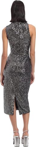 Donna Morgan Women's Asymmetric Bodice Cutout Velvet Sequin Part Cocktail Dress in Saudi Arabia