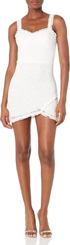 Speechless Women's White Lace Slim Fit Sleeveless Dress in Kuwait