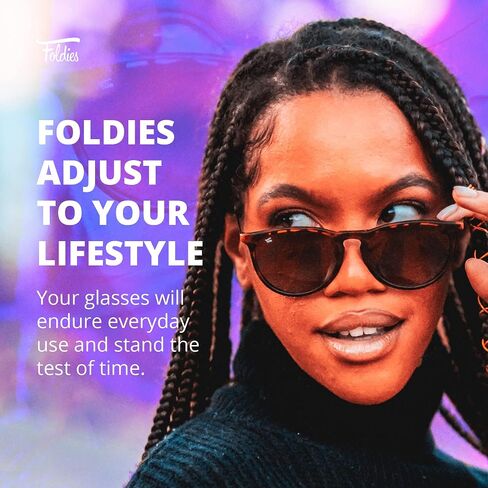 Foldies Polarized Folding Sunglasses – Scratch Resistant Lens Coating – Collapsible Frame – Premium Leather Case – Milanos in Saudi Arabia