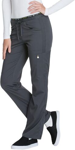 Cherokee Women's Luxe Sport Mid Rise Straight Leg Pull-on Pant in Saudi Arabia